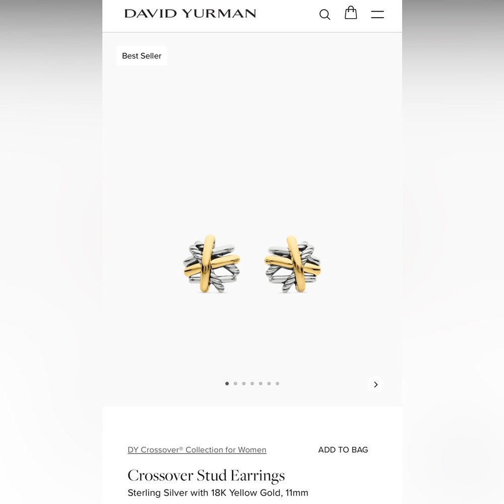 David Yurman Crossover Stud Earrings